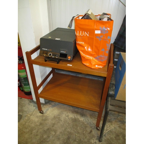 470 - Teak Trolley and Reflecta Projector with Accessories