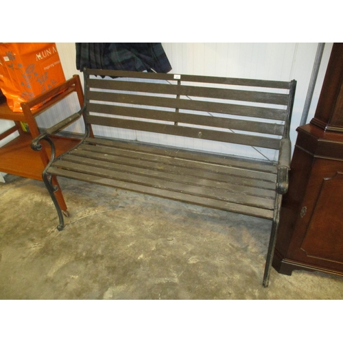 471 - Metal and Wood Garden Bench