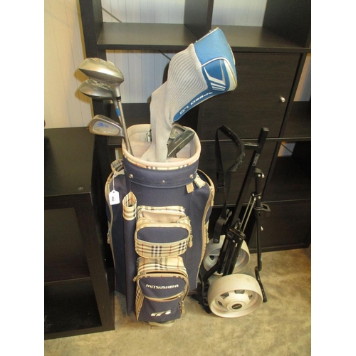 486 - Golf Bag, Clubs and Caddy