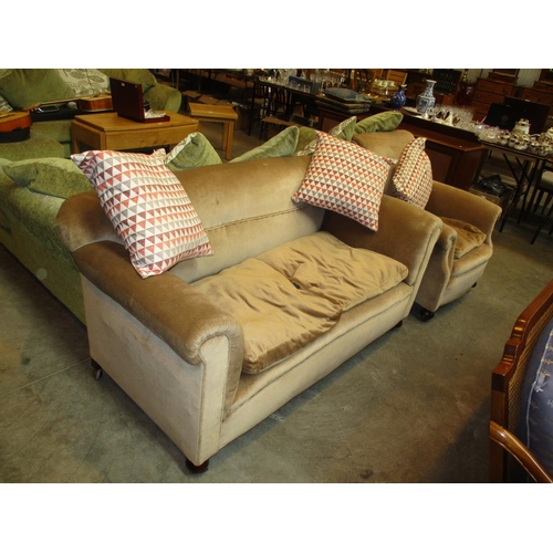 526 - 1920's Drop End Settee and Easy Chair