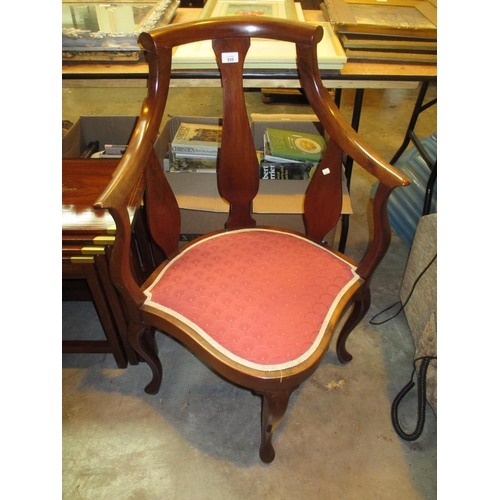 535 - 1920's Mahogany Occasional Arm Chair