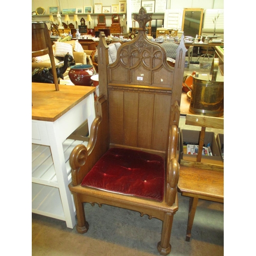 541 - Ecclesiastical Oak Altar Arm Chair