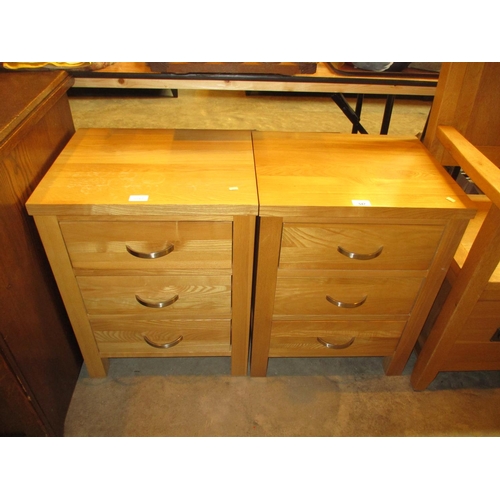 547 - Pair of Modern Oak Bedside Chests, 47x38cm