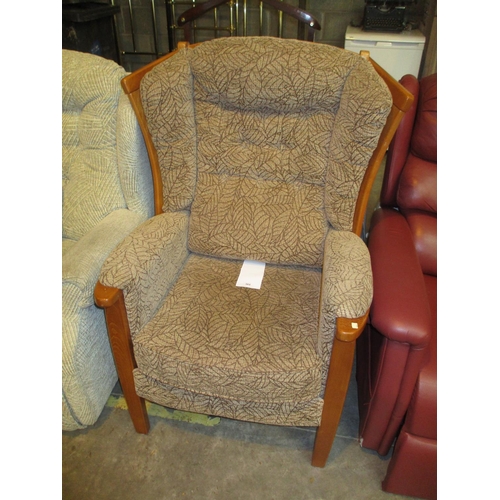 564 - Wood Frame Fireside Chair