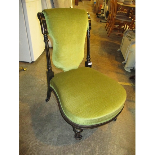 567 - Victorian Ebonised and Parcel Gilt Parlour Chair