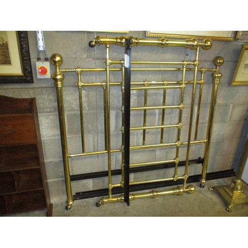 582 - Victorian Style Brass 5ft Bedstead