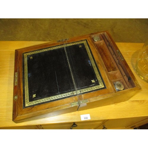 115 - Victorian Walnut and Brass Writing Box