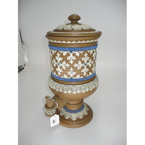 299 - Doulton Lambeth Silicone Urn with Spiggot, 35cm