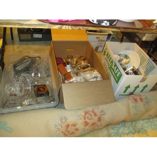 100 - Three Boxes of Ceramics, Glass etc