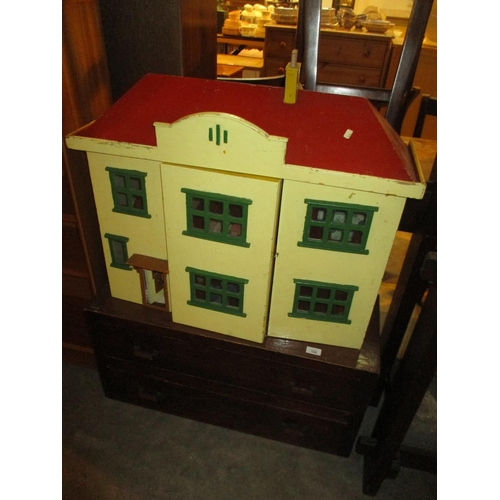 130 - Dolls House on a 2 Drawer Base