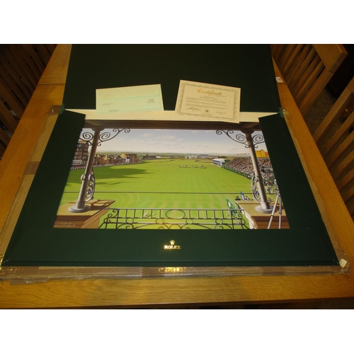 152 - Rolex The Old Course St. Andrews Limited Edition Print 192 of 250 with Certificate by Graeme W. Baxt... 