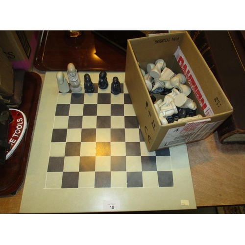 18 - African Figure Chess Set