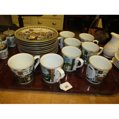 205 - Twelve Royal Worcester Birthday Plates and 8 Mugs