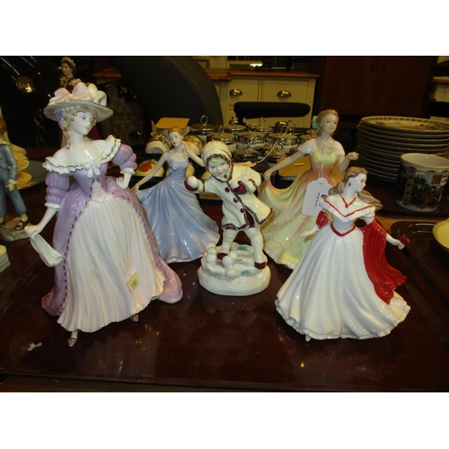 208 - Two Royal Doulton Figures, Royal Worcester and Other Figures