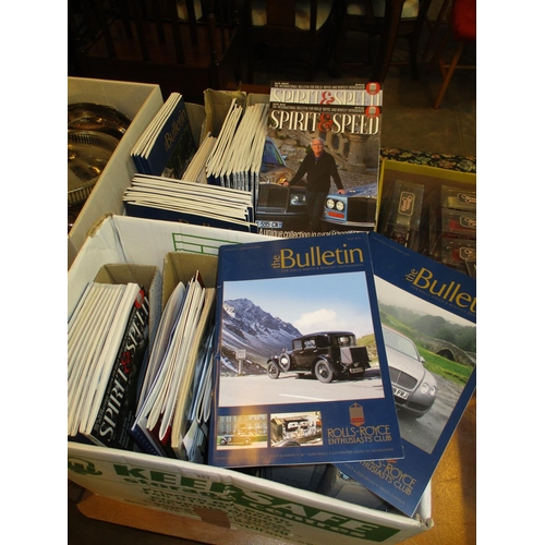 251 - Two Boxes of Spirit & Speed and The Bulletin Rolls Royce & Bentley Magazines