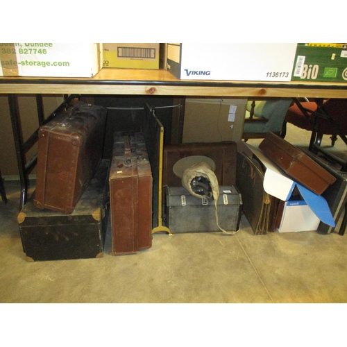 275 - Vintage Radio, Glass Mask, Fire Screen, Briefcase, Music Case, Luggage, Garmin etc