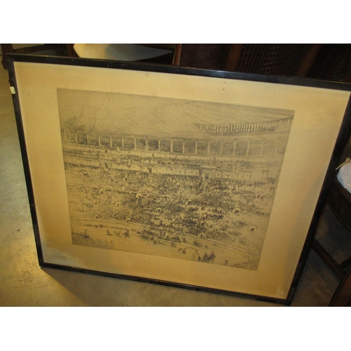 284 - William Walcott Etching of a Bull Fight