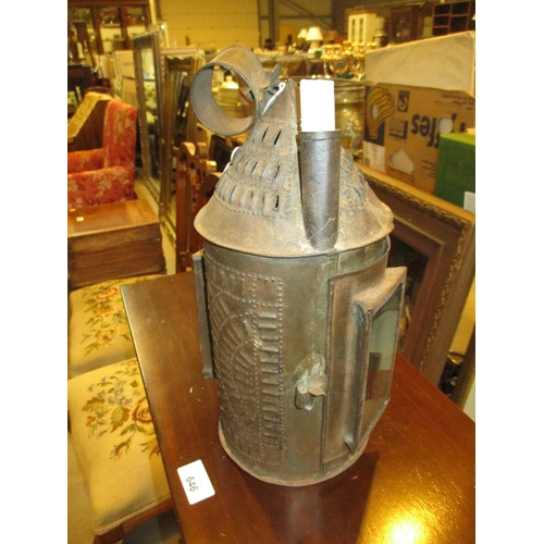 291 - 19th Century Pierced Tin Candle Lantern