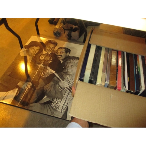 34 - Marx Brothers Picture and a Box of Records