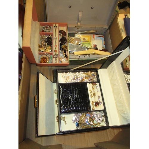59 - Three Boxes of Costume Jewellery and Collectables