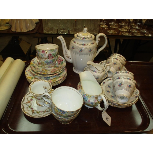 62 - Tuscan Honiton Coffee China, Aynsley Chintz Tea China etc