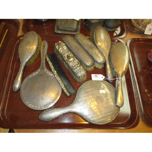 92 - Silver Back Hand Mirrors, Brushes etc
