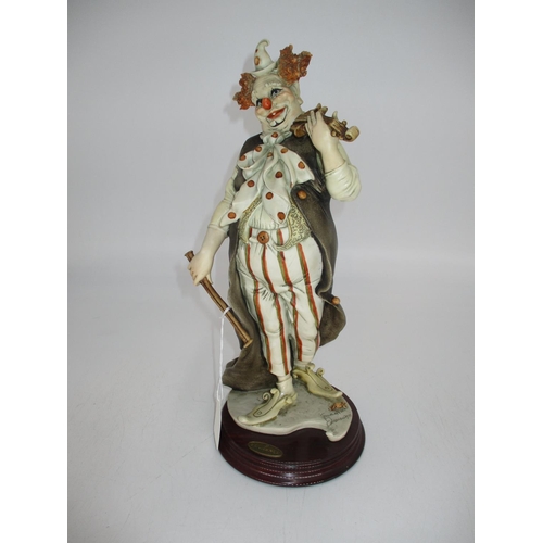 320 - Giuseppe Armani Florence Figure of a Clown with Violin, 34cm