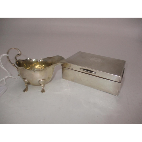 325 - Scottish Silver Cream Jug and a Silver Cigarette Box