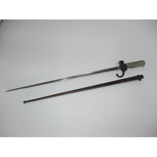 344 - Four Edge Bayonet with Cylindrical Scabbard