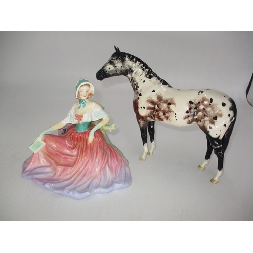 365 - Royal Doulton Memories HN2030 and a Beswick Apaloosa Horse