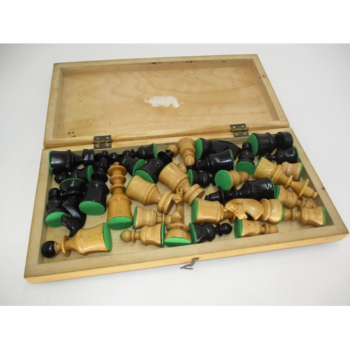 372 - Carved Wood Chess Set