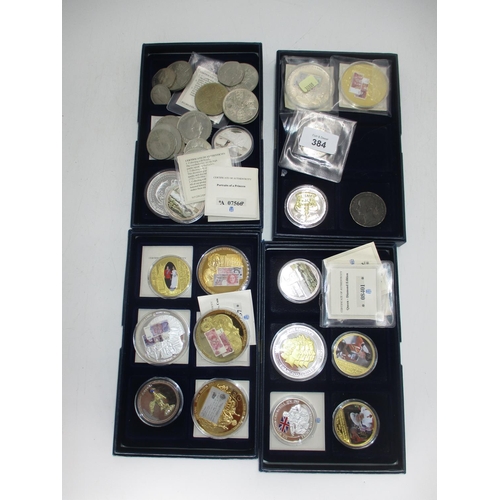 384 - Collection of Commemorative and Other Coins and an 1845 Crown