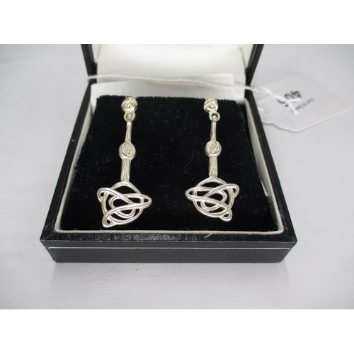 405 - Pair of Rennie Mackintosh Silver Earrings