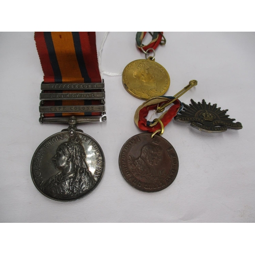 416 - Victorian South Africa Medal with Wittebergen, Transvaal and Cape Colony Bars to 1672 Pte. J. McKie ... 