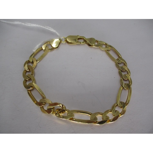 432 - 9ct Gold Flat Link Bracelet, 12.59g, 19cm total length