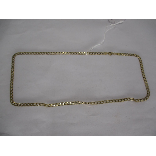 434 - 9ct Gold Flat Link Necklace, 8.89g