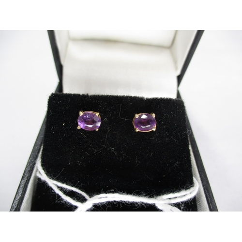 487 - Pair of Amethyst Ear Studs