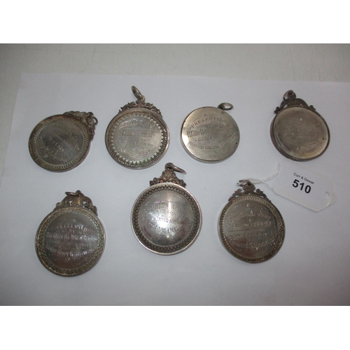 510 - Collection of 7 Victorian Hamilton Academy Medals