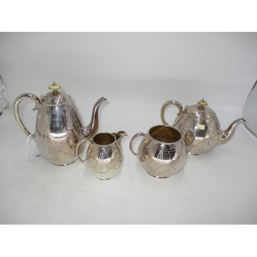 520 - Victorian Elkington Silver Plated 4 Piece Tea Service