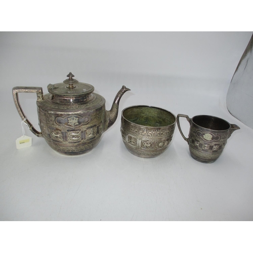 521 - Victorian  Edward & Sons Silver Plated 3 Piece Tea Service