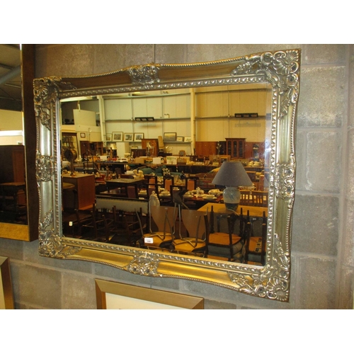 558 - Silvered Frame Wall Mirror, 85x105cm