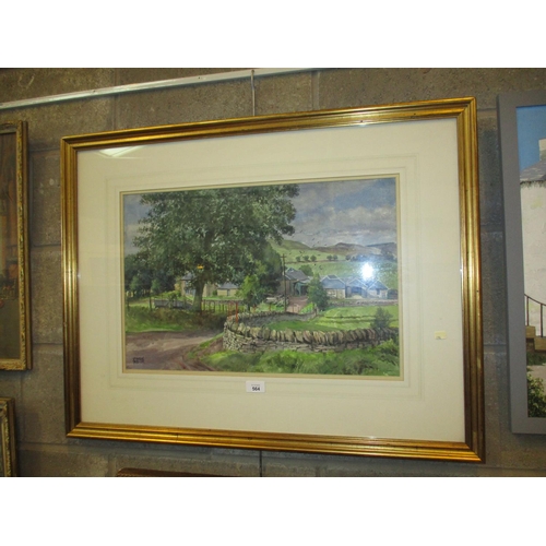 564 - James McIntosh Patrick, OBE, RSA, ROI, ARE, LLD, (Scottish 1907-1988), Watercolour, At Balshando Far... 