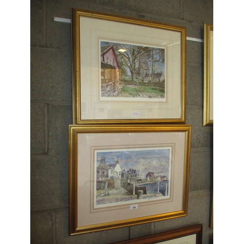 586 - Two James McIntosh Patrick Signed Prints, Beach Crescent and a Farm Scene