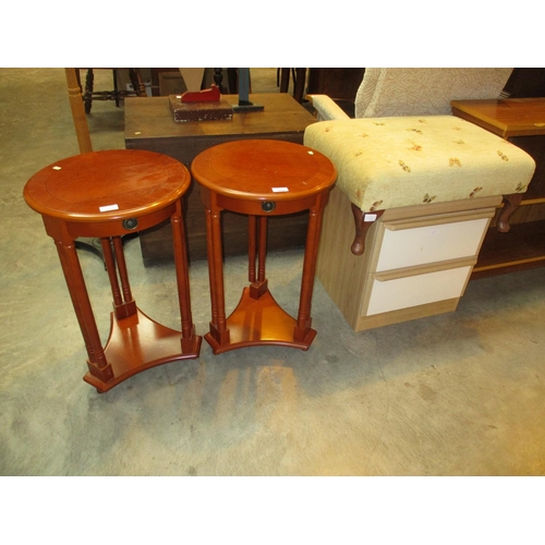 619 - Pair of Lamp Tables, Stool and Bedside Cabinet