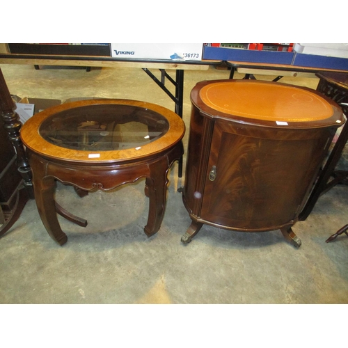 633 - Mahogany Cocktail Cabinet and a Chinese Design Coffee Table