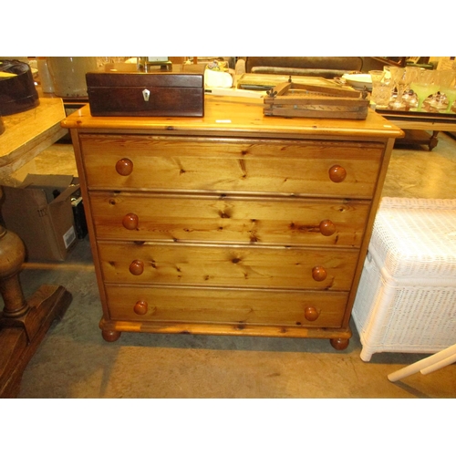 673 - Modern Pine Chest of 4 Drawers, 90cm