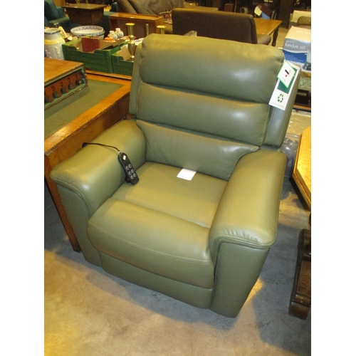 675 - Leather Electric Riser Reclining Easy Chair