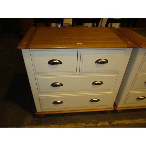 695 - Oak and Painted Chest of 4 Drawers, 84cm