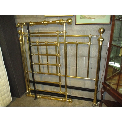 720 - Victorian Style Brass 5ft Bedstead