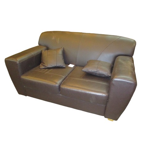 647 - Modern Brown 2 Seat Settee